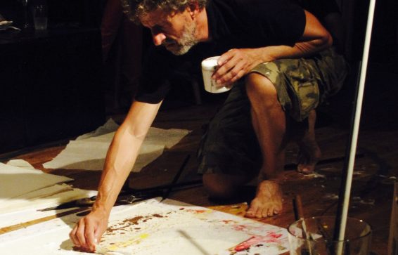 Jouke Kruijer at work, artist